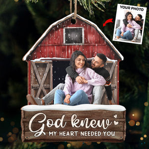 Photo personnalisée pour couple : profitez ensemble de Noël ! Décoration personnalisée pour couple ! Décoration en bois personnalisée ! Cadeau de Noël pour mari et femme, anniversaire
