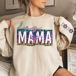 Soyez une maman de chien heureuse ! Sweat-shirt unisexe personnalisé avec motif sur la manche. Cadeau pour les propriétaires et les amoureux des animaux.