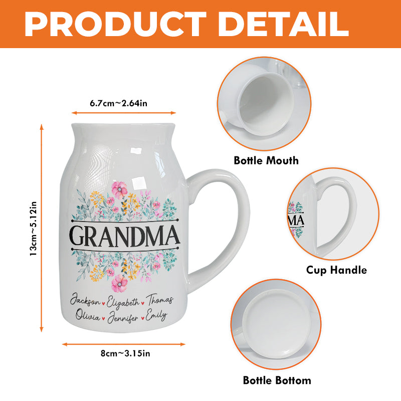 L'un des mots les plus doux que j'ai jamais entendu est Nana - Vase à fleurs personnalisé pour la décoration intérieure de la famille - Cadeau de pendaison de crémaillère pour maman, grand-mère