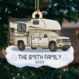 Camp Live Love Laugh - Décoration familiale personnalisée - Bois en forme personnalisée - Cadeau de Noël pour les membres de la famille et les amateurs de camping