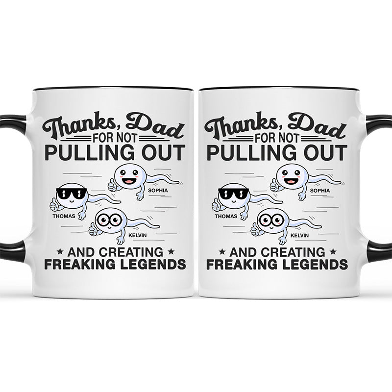 Merci de nous avoir accueillis - Tasse personnalisée avec accents pour la famille - Cadeau pour la fête des pères et l'anniversaire de papa