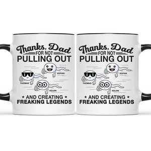 Merci de nous avoir accueillis - Tasse personnalisée avec accents pour la famille - Cadeau pour la fête des pères et l'anniversaire de papa