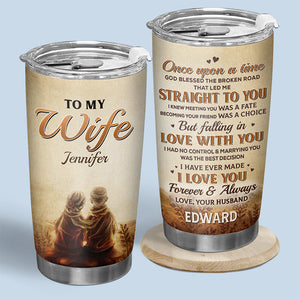 Je t'aime pour toujours et à jamais - Verre personnalisé pour couple - Cadeau pour mari et femme, anniversaire