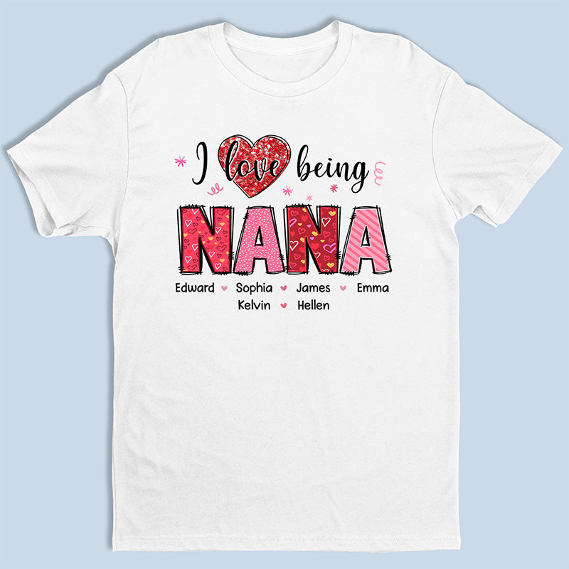 J'aime être maman - T-shirt, sweat à capuche, sweat-shirt unisexe personnalisé pour la famille - Cadeau pour maman, grand-mère