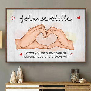 Je t'ai aimé à l'époque, je t'aime toujours - Affiche horizontale personnalisée pour couple - Cadeau pour mari et femme, anniversaire