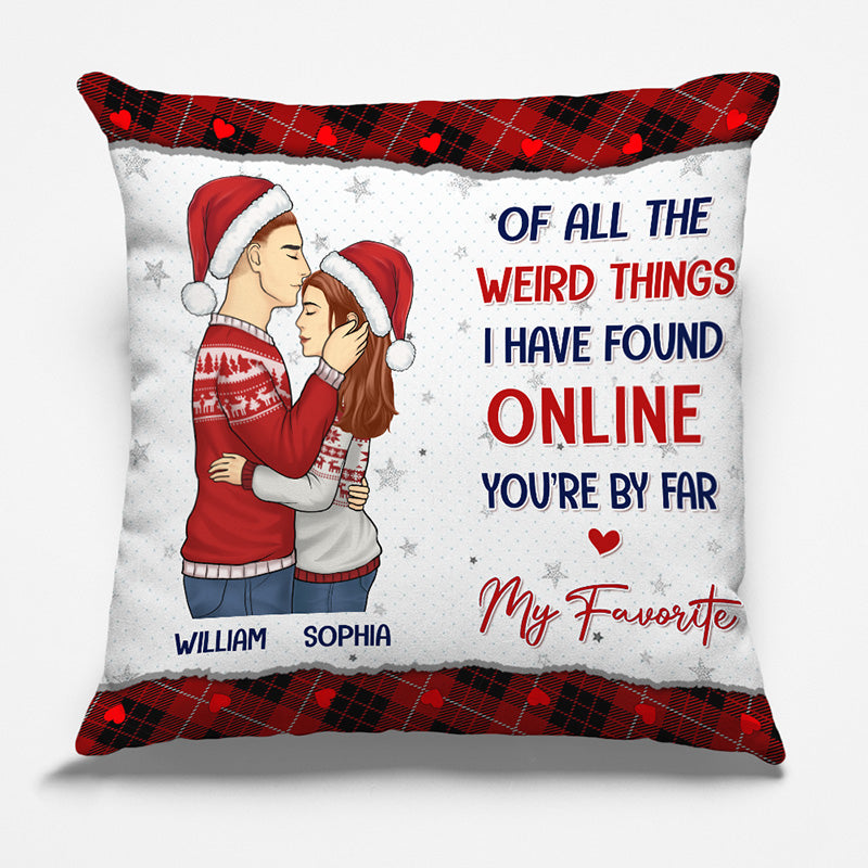 Je t'aime, je te garde - Oreiller personnalisé pour couple - Cadeau de Noël pour mari et femme, anniversaire