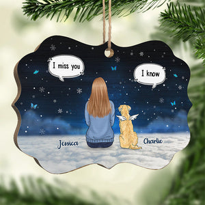 Tu me manques un peu plus chaque jour - Ornement commémoratif personnalisé - Bois en forme de Benelux - Cadeau de Noël, cadeau de condoléances pour les propriétaires d'animaux et les amoureux des animaux