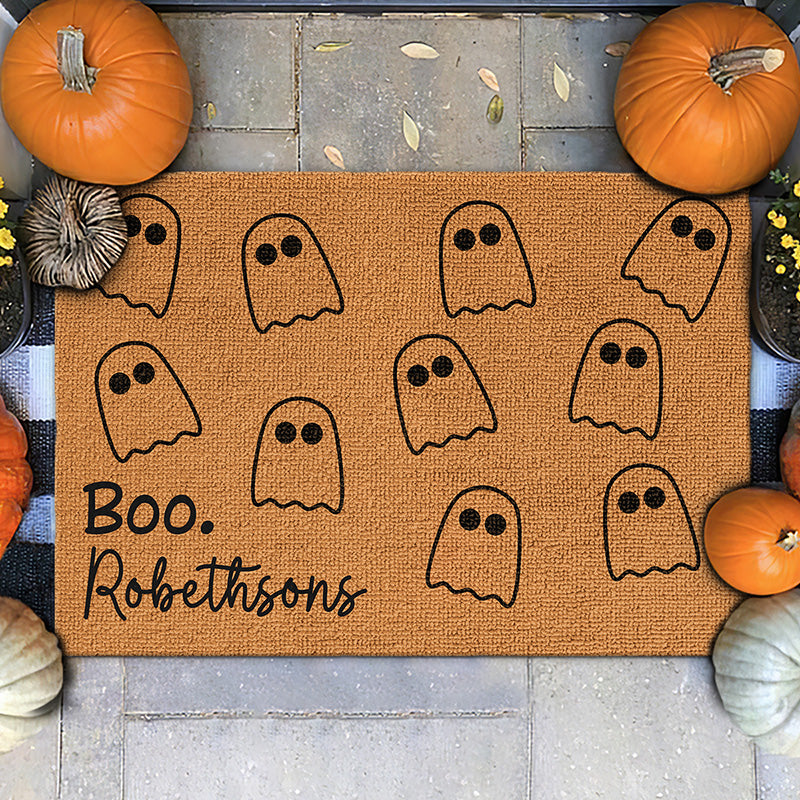 Un plaisir familial incroyable pour la nuit d'Halloween ! Tapis décoratif personnalisé pour la maison ! Cadeau d'Halloween pour les membres de la famille