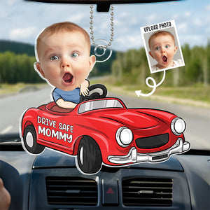 Photo personnalisée bébé conducteur - Décoration de voiture personnalisée pour la famille - Forme personnalisée en acrylique - Cadeau pour les membres de la famille