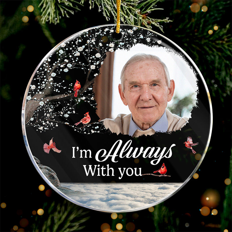 Photo personnalisée « Tu es mon meilleur souvenir » – Ornement personnalisé familial – Forme ronde en acrylique – Cadeau de Noël, cadeau de condoléances pour les membres de la famille