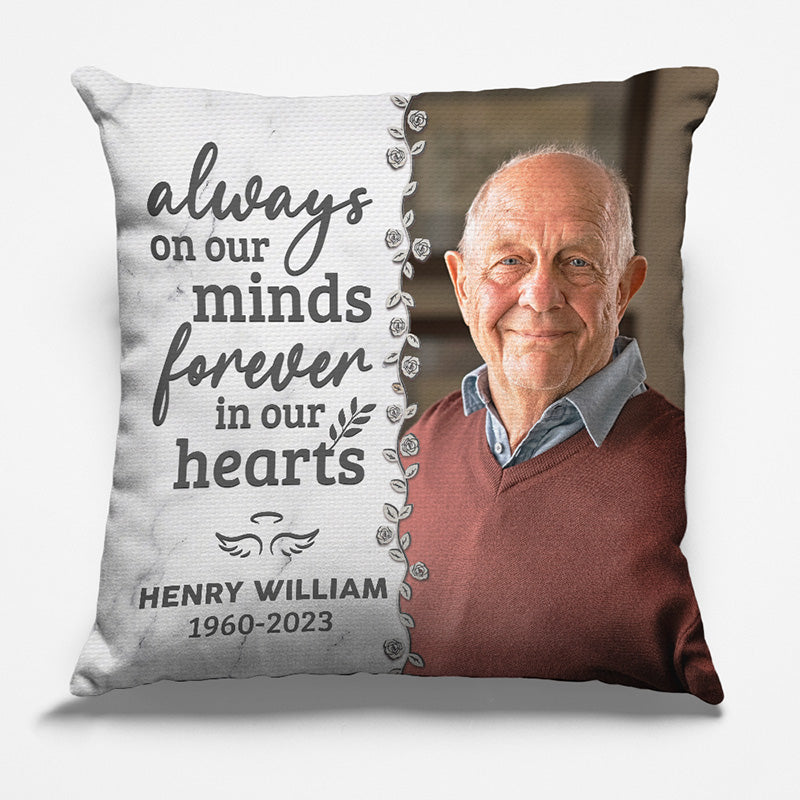 Photo personnalisée « N'ayez pas peur » - Coussin personnalisé commémoratif - Cadeau de condoléances pour les membres de la famille