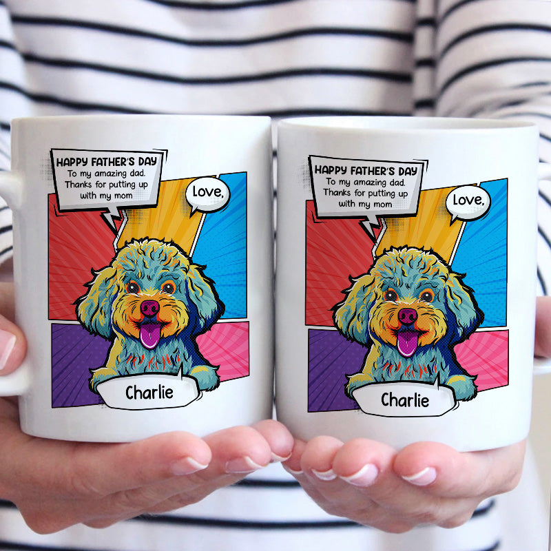 À mon incroyable papa - Mug personnalisé pour chien - Cadeau de fête des pères, d'anniversaire pour les propriétaires d'animaux et les amoureux des animaux