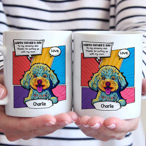 À mon incroyable papa - Mug personnalisé pour chien - Cadeau de fête des pères, d'anniversaire pour les propriétaires d'animaux et les amoureux des animaux