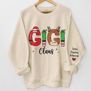 Mes plus grandes bénédictions, appelez-moi Gigi - Sweat-shirt unisexe personnalisé avec motif sur la manche - Cadeau de Noël pour maman, grand-mère