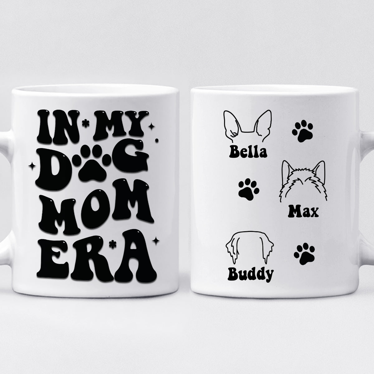 In My Dog Mom Era - Dog & Cat Personalized Custom Mug - Gift For Pet Owners, Pet Lovers