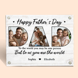Cadre photo magnétique personnalisé en acrylique pour la famille - Cadeau d'anniversaire, de fête des pères ou de fête des pères