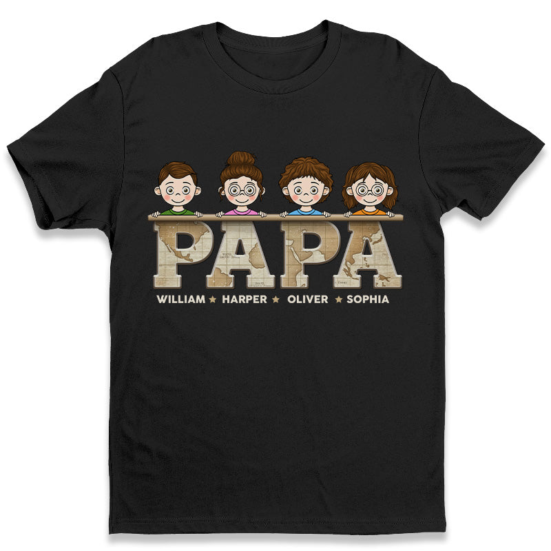 Le bonheur, c'est un câlin de grand-père - T-shirt, sweat à capuche, sweat-shirt unisexe personnalisé pour la famille - Cadeau d'anniversaire pour grand-père, papa