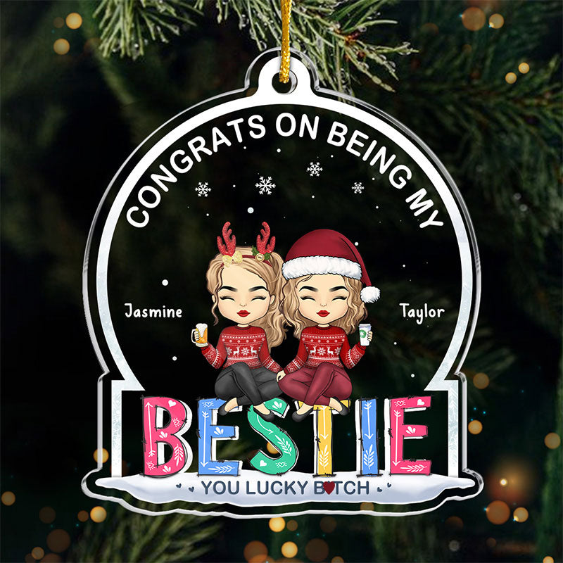 Un ami peut changer votre vie - Décoration personnalisée pour meilleure amie - Forme personnalisée en acrylique - Cadeau de Noël pour meilleures amies, meilleures amies, sœurs