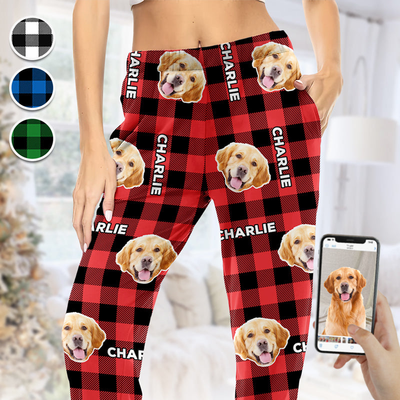 Pyjama personnalisé avec photo de Noël et de la fourrure - Pyjama personnalisé avec photo de visage pour chien et chat - Nouveauté, cadeau de Noël pour les propriétaires et les amoureux des animaux