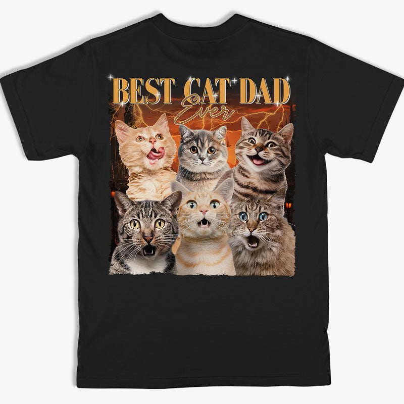 T-shirt, sweat à capuche et sweat-shirt unisexe personnalisé avec photo « Meilleur papa de tous les temps » pour chiens et chats – Cadeau pour propriétaires et amoureux des animaux