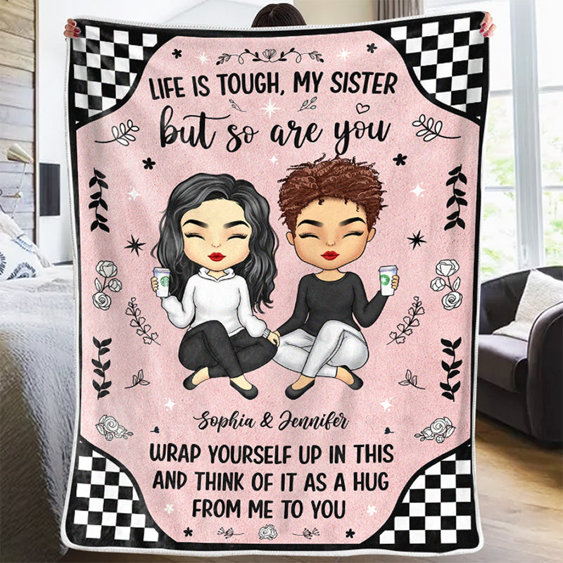 J'aimerais pouvoir te serrer dans mes bras maintenant - Couverture personnalisée Bestie - Cadeau pour meilleures amies, BFF, sœurs