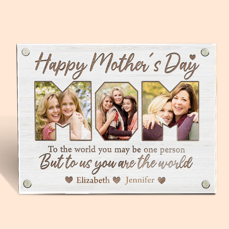 Custom Photo Thank You For Making My Childhood Unforgettable - Family Personalized Custom Acrylic Magnetic Photo Frame - Mother's Day, Birthday Gift For Mom
