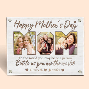 Custom Photo Thank You For Making My Childhood Unforgettable - Family Personalized Custom Acrylic Magnetic Photo Frame - Mother's Day, Birthday Gift For Mom