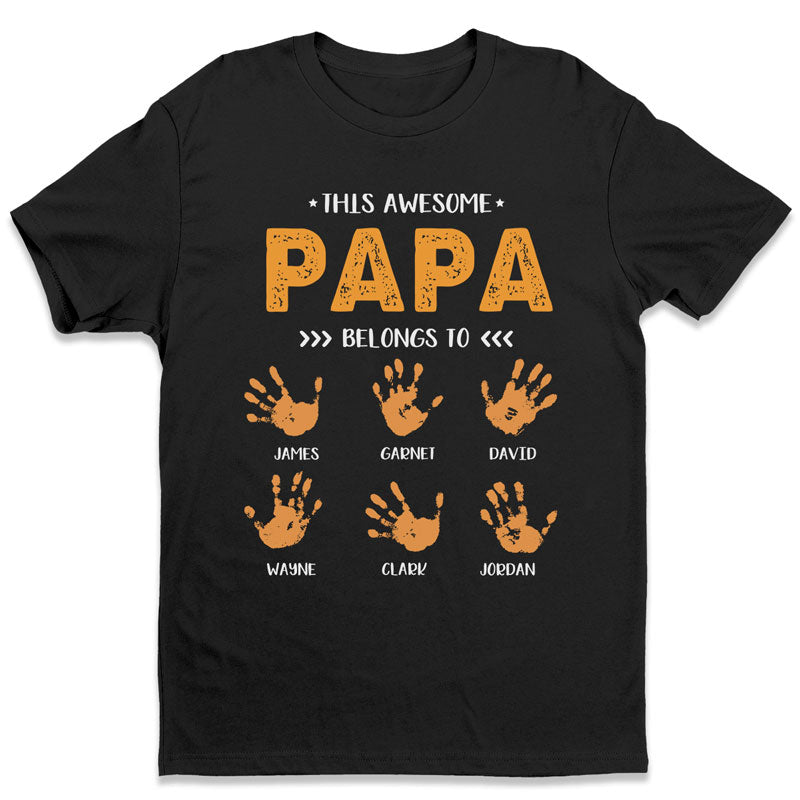 Ce papa génial nous appartient - T-shirt unisexe personnalisé, sweat à capuche, sweat-shirt - Cadeau de fête des pères, d'anniversaire pour papa