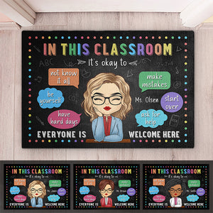 C'est normal de ne pas tout savoir - Tapis décoratif personnalisé pour la maison - Cadeau de pendaison de crémaillère pour l'enseignant, retour à l'école