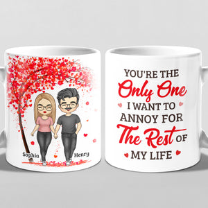 Je veux juste te tenir la main pour toujours - Tasse personnalisée pour couple - Cadeau pour mari et femme, anniversaire