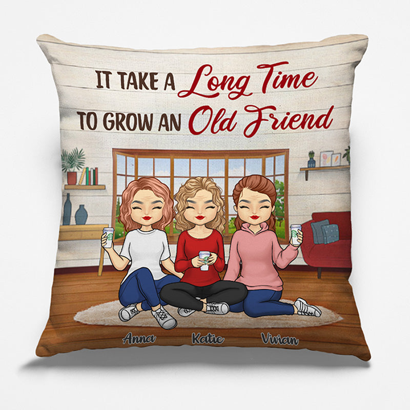 Je veux vieillir avec toi - Coussin personnalisé Bestie - Cadeau pour meilleures amies, BFF, sœurs