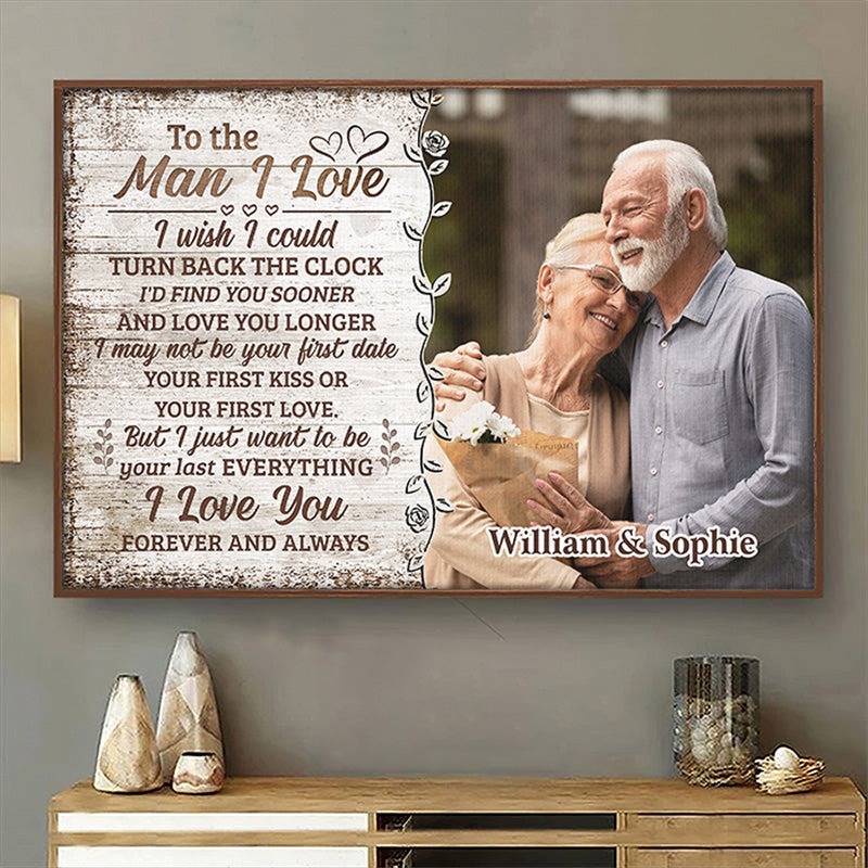 Photo personnalisée « Je veux juste être votre dernier tout » - Affiche horizontale personnalisée pour couple - Cadeau pour mari et femme, anniversaire
