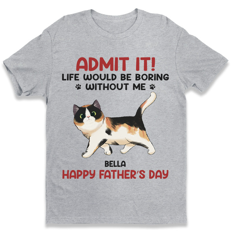 La vie est plus amusante avec nous - T-shirt, sweat à capuche et sweat-shirt unisexe personnalisé avec chat - Fête des pères, fête des mères, cadeau pour les propriétaires d'animaux et les amoureux des animaux