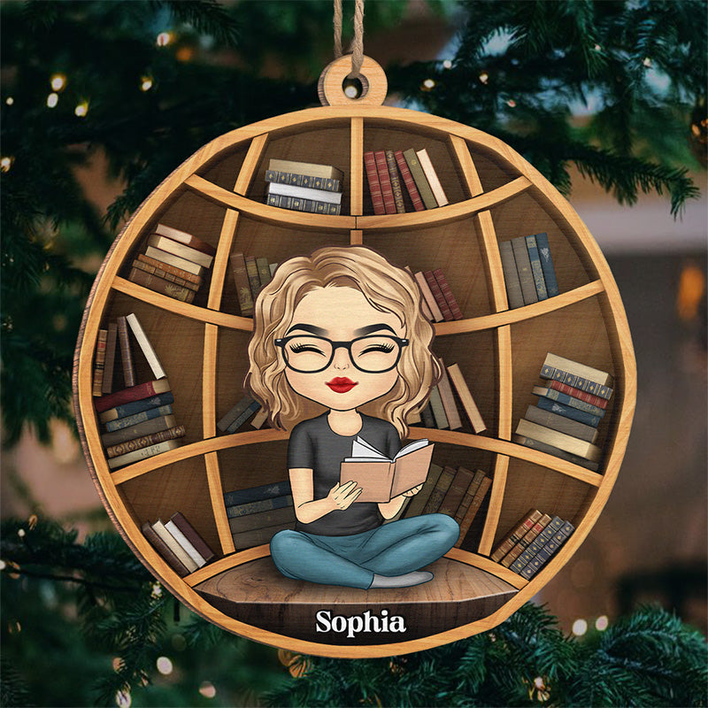 Lire, c'est rêver les yeux ouverts - Décoration personnalisée en bois - Cadeau de Noël pour les amoureux des livres