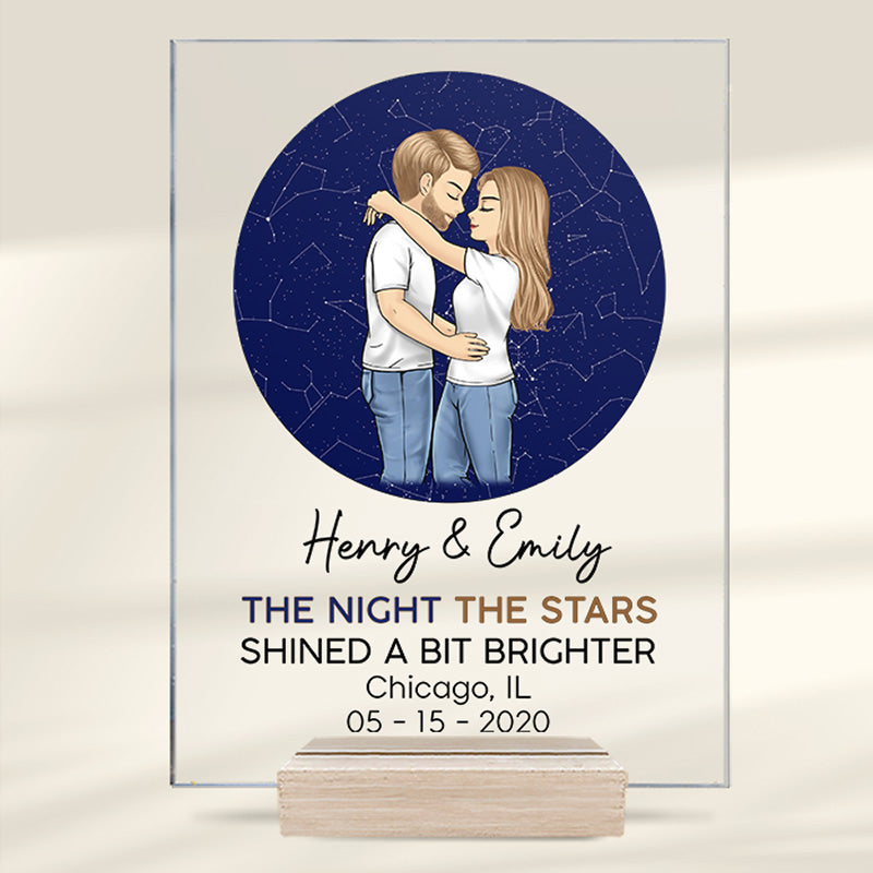 Le début de l'éternité - Plaque rectangulaire en acrylique personnalisée pour couple - Cadeau pour mari et femme, anniversaire