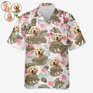 Custom Photo Summer Is Coming On Way - Dog & Cat Personalized Custom Unisex Tropical Hawaiian Aloha Shirt - Summer Vacation Gift, Gift For Pet Owners, Pet Lovers