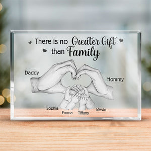 Beaucoup d'amour - Plaque rectangulaire en acrylique personnalisée pour la famille - Cadeau pour les membres de la famille