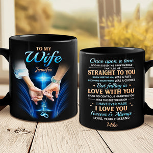 T'épouser était la meilleure décision - Tasse noire personnalisée pour couple - Cadeau pour mari et femme, anniversaire