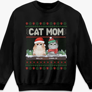 Le plus beau Noël - T-shirt, sweat à capuche et sweat-shirt unisexe personnalisé avec chat - Cadeau de Noël pour les propriétaires et les amoureux des animaux