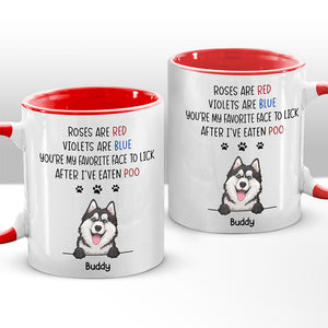 Tu es mon visage préféré à lécher - Tasse personnalisée pour chien - Cadeau pour les propriétaires d'animaux et les amoureux des animaux