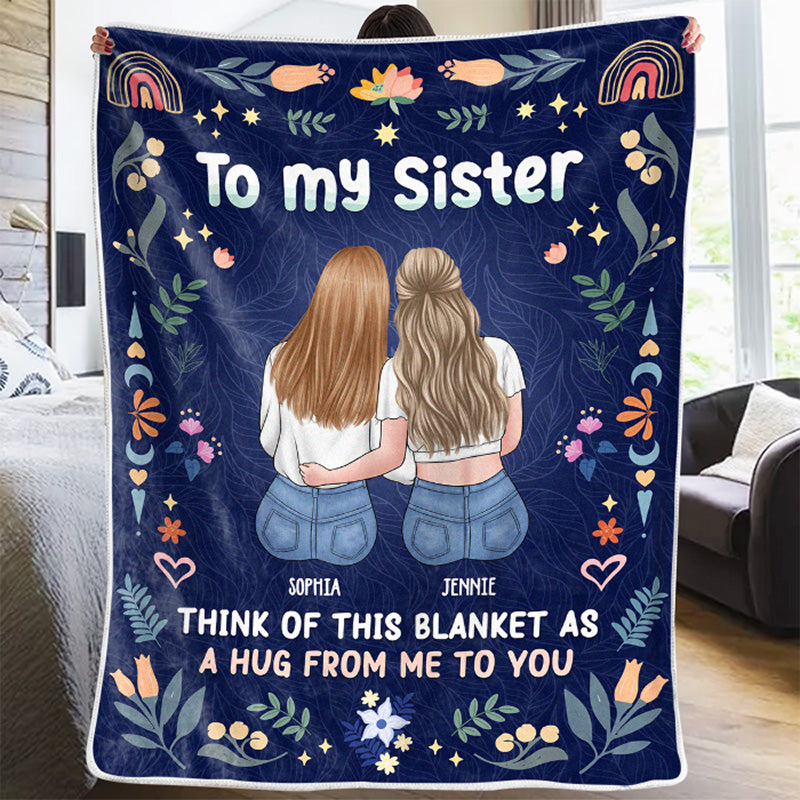 Un câlin de moi à toi - Couverture personnalisée Bestie - Cadeau pour meilleures amies, BFF, sœurs