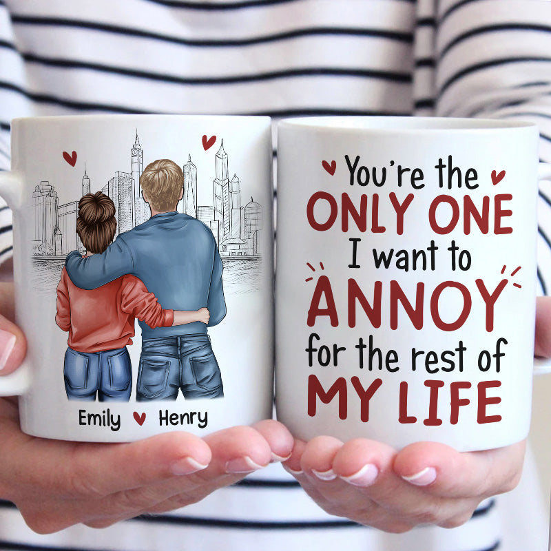 Je t'ai rencontré, je t'ai aimé, je t'aime - Tasse personnalisée pour couple - Cadeau pour mari et femme, anniversaire