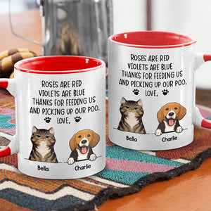 Merci de toujours me nourrir - Tasse personnalisée pour chien et chat - Cadeau de Noël pour les propriétaires et les amoureux des animaux