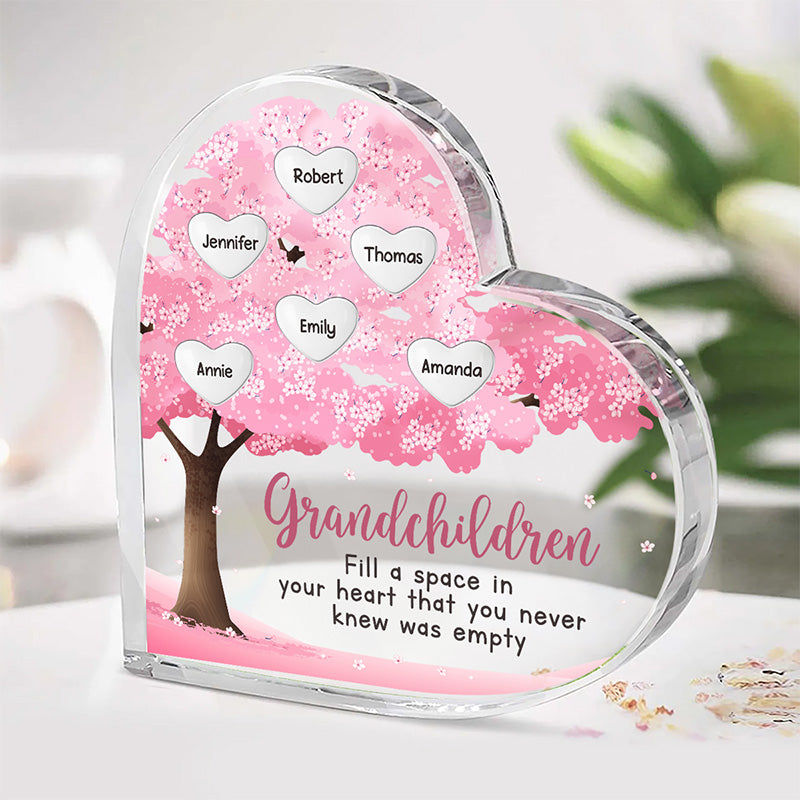 La plus grande bénédiction que votre cœur connaîtra jamais - Plaque acrylique personnalisée en forme de cœur pour la famille - Cadeau pour grand-mère, arrière-grand-mère