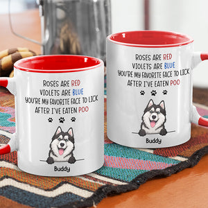 Tu es mon visage préféré à lécher - Tasse personnalisée pour chien - Cadeau pour les propriétaires d'animaux et les amoureux des animaux