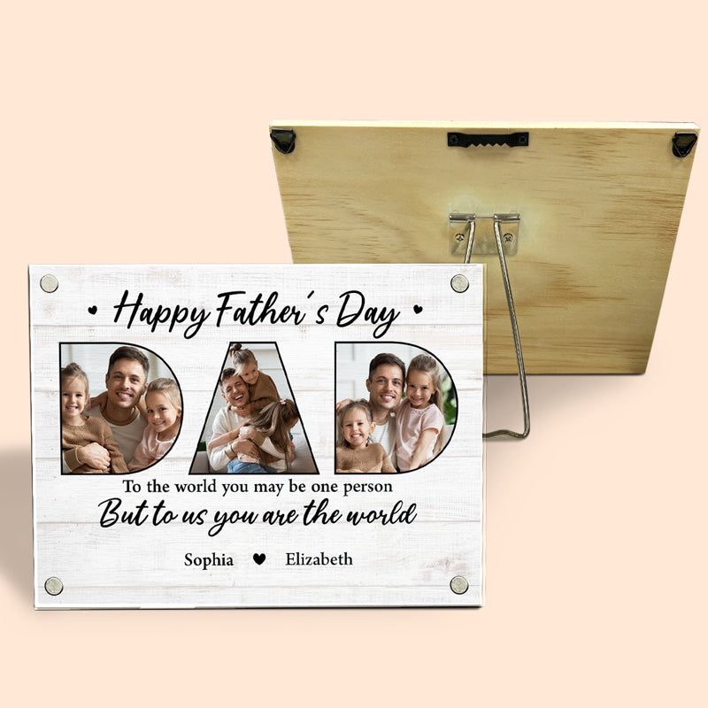Cadre photo magnétique personnalisé en acrylique pour la famille - Cadeau d'anniversaire, de fête des pères ou de fête des pères