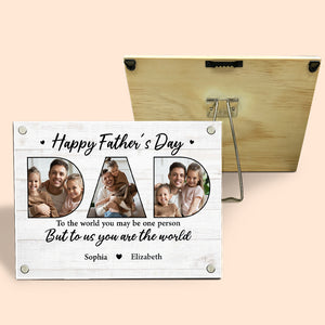 Cadre photo magnétique personnalisé en acrylique pour la famille - Cadeau d'anniversaire, de fête des pères ou de fête des pères