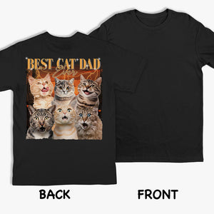 T-shirt, sweat à capuche et sweat-shirt unisexe personnalisé avec photo « Meilleur papa de tous les temps » pour chiens et chats – Cadeau pour propriétaires et amoureux des animaux