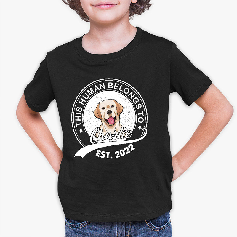T-shirt enfant personnalisé avec photo de chien - Cadeau pour enfant, propriétaire d'animaux et amoureux des animaux