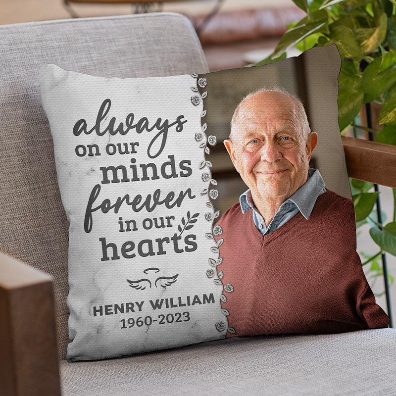 Photo personnalisée « N'ayez pas peur » - Coussin personnalisé commémoratif - Cadeau de condoléances pour les membres de la famille
